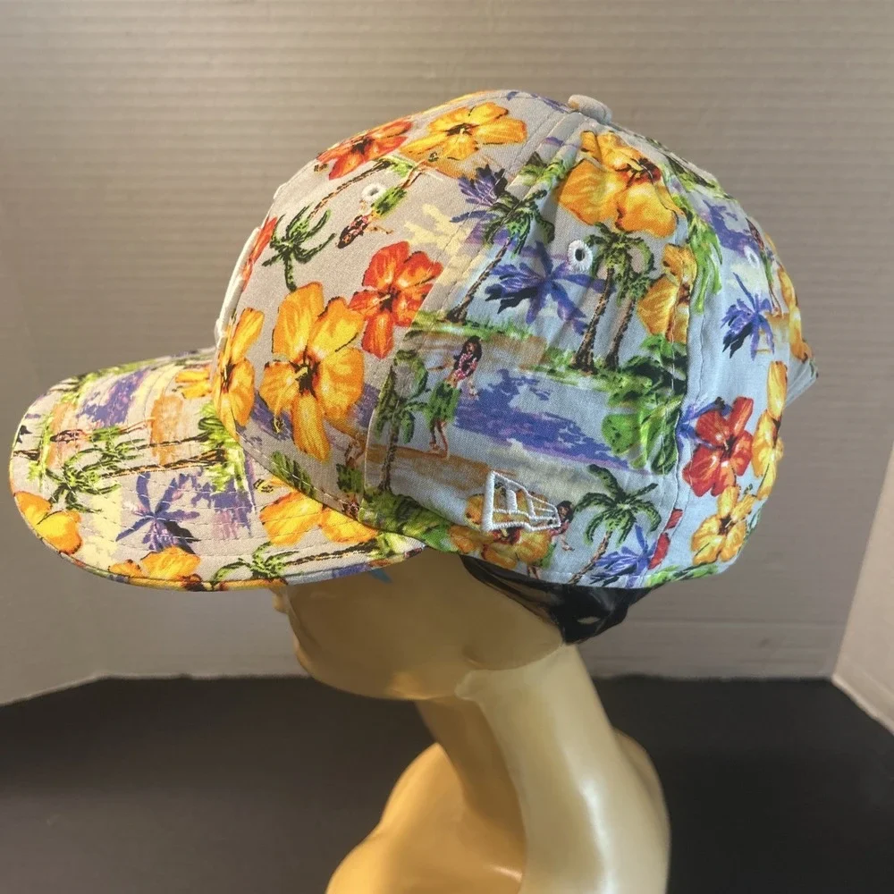 New Era 9FORTY LA Ball Cap Hat Hibiscus Palm Trees Adjustable